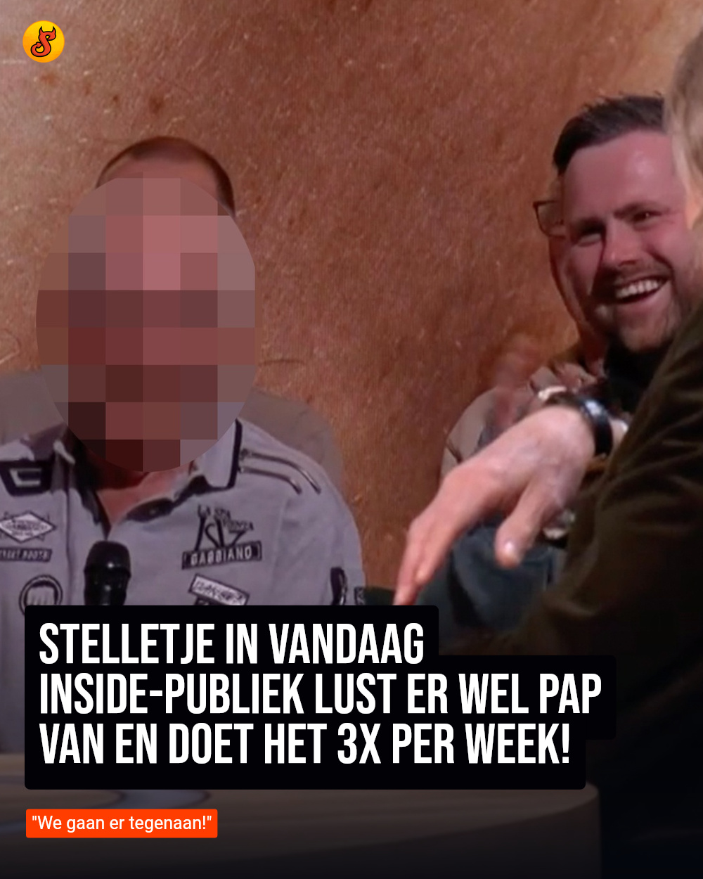 Stelletje in Vandaag Inside-publiek lust er wel pap van en doet het 3x per week!