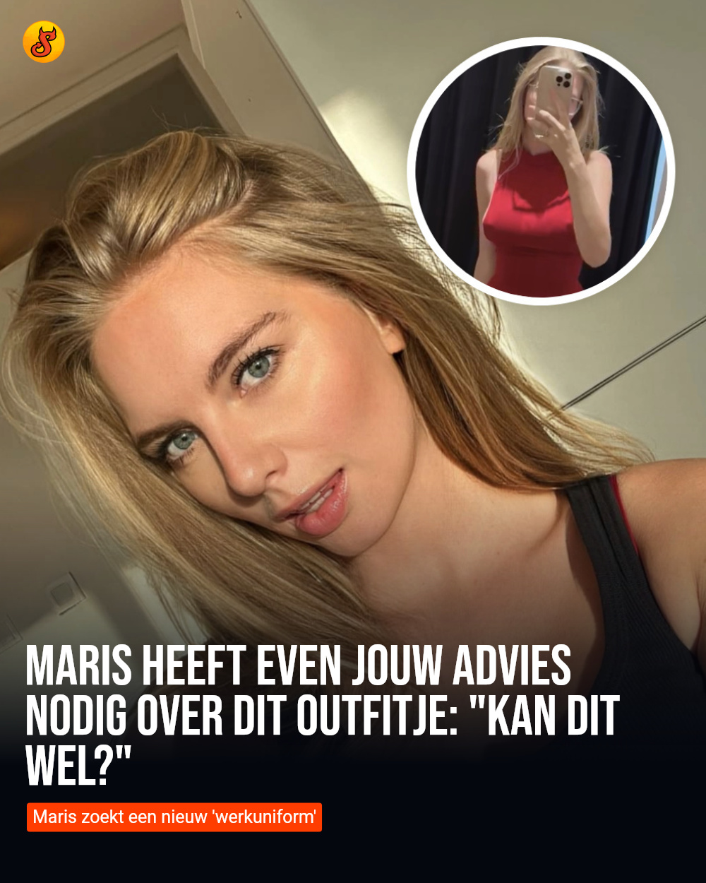 Maris heeft even jouw advies nodig over dit outfitje: "Kan dit wel?"