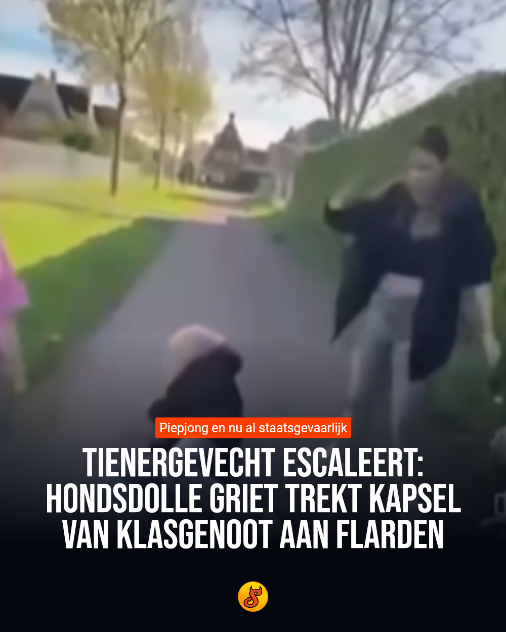 Tienergevecht escaleert: hondsdolle griet trekt kapsel van klasgenoot aan flarden