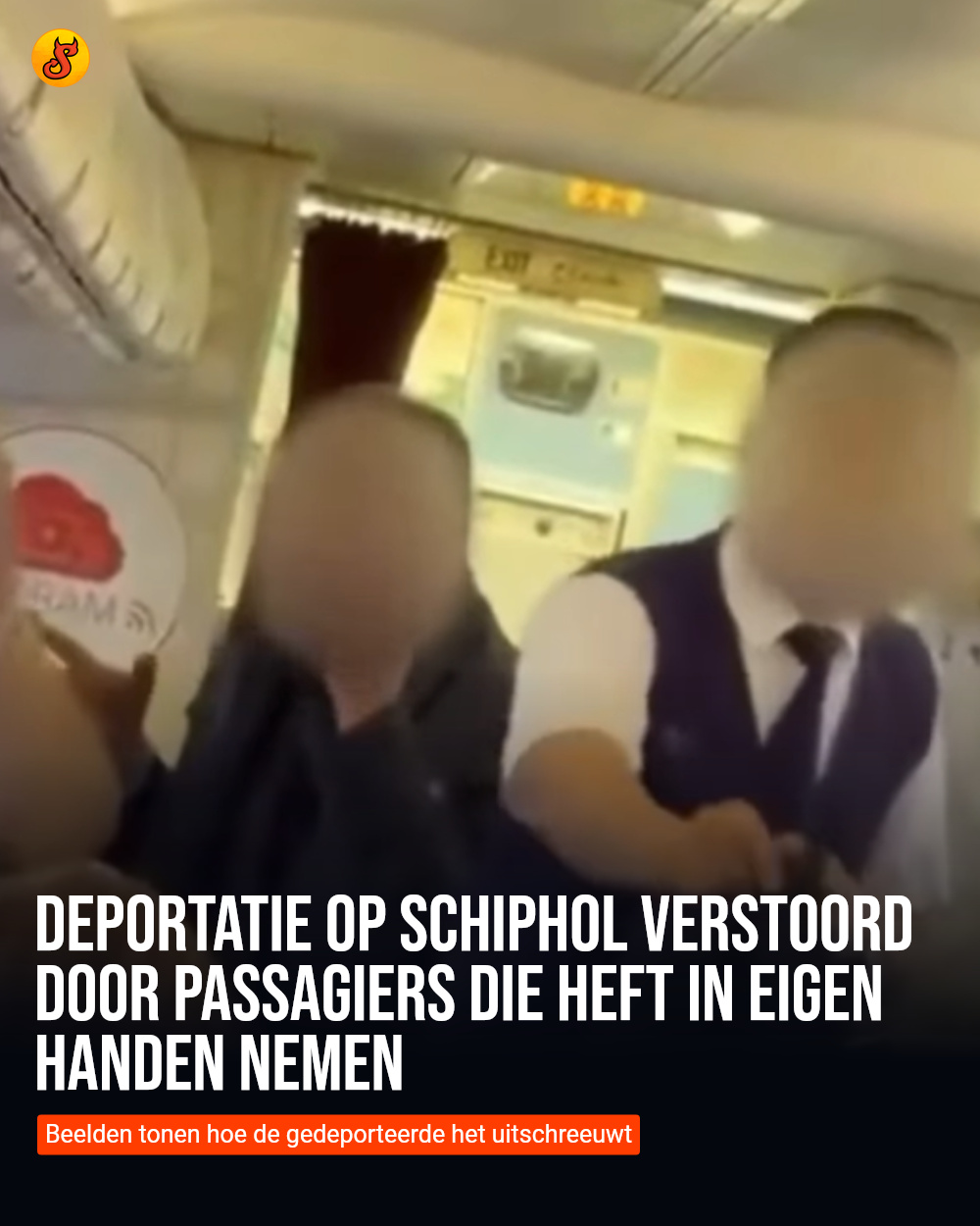 Deportatie op Schiphol verstoord door passagiers die heft in eigen handen nemen