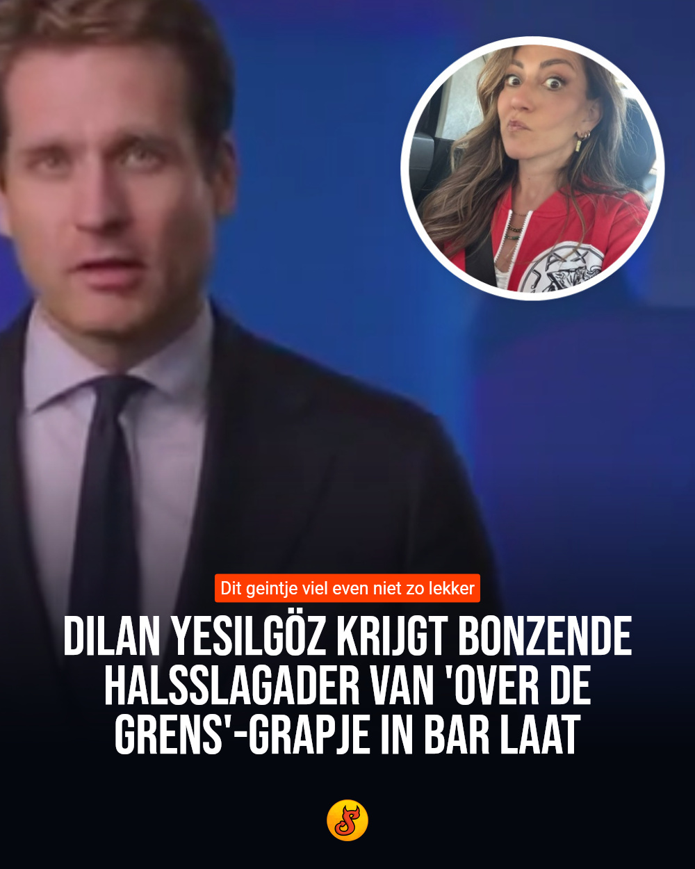 Dilan Yesilgöz krijgt bonzende halsslagader van 'over de grens'-grapje in Bar Laat