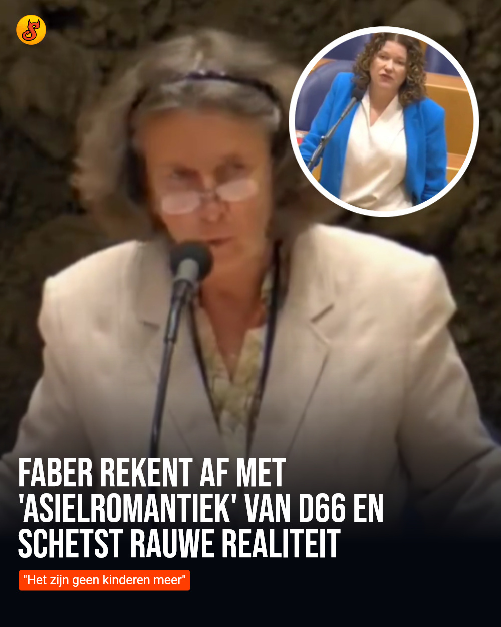 Faber rekent af met 'asielromantiek' van D66 en schetst rauwe realiteit