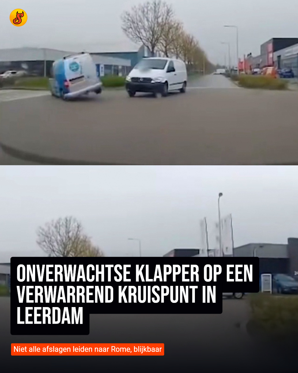 Onverwachtse klapper op een verwarrend kruispunt in Leerdam