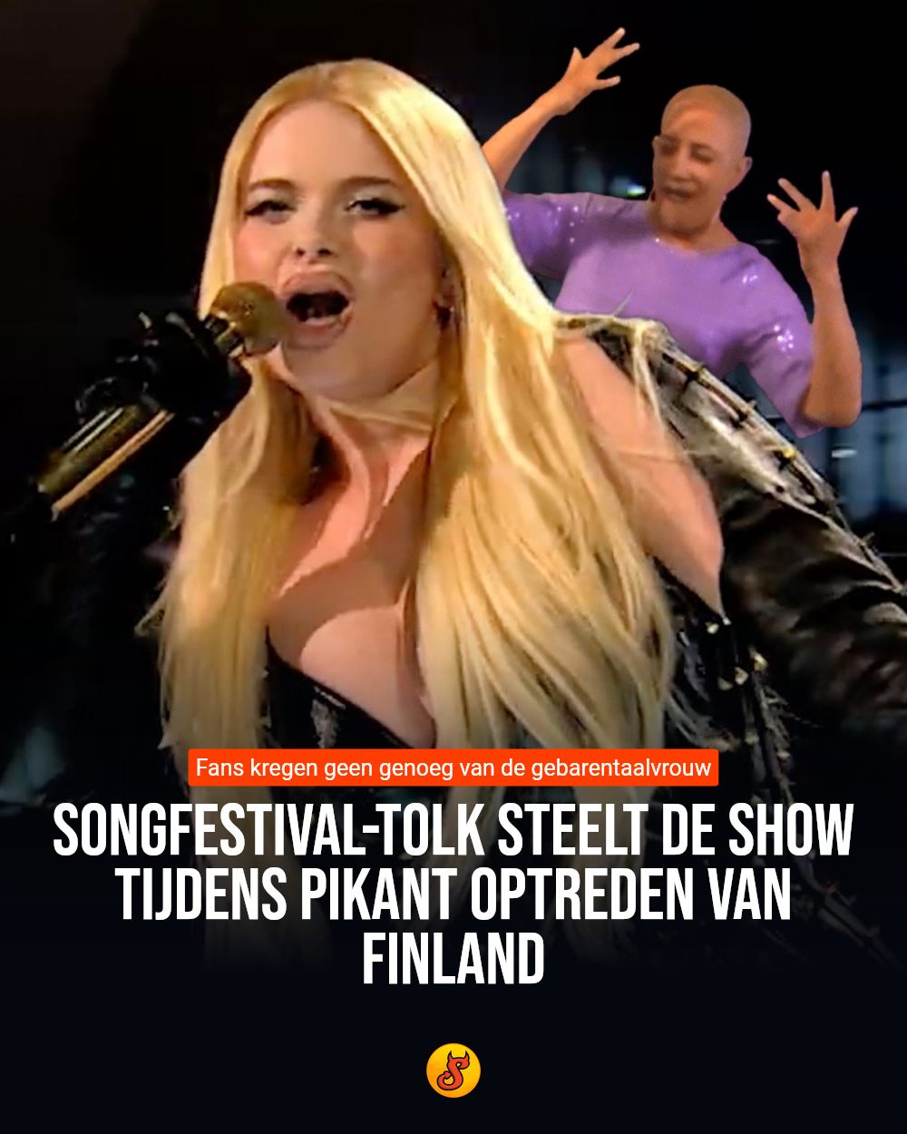 Songfestival-tolk steelt de show tijdens pikant optreden van Finland