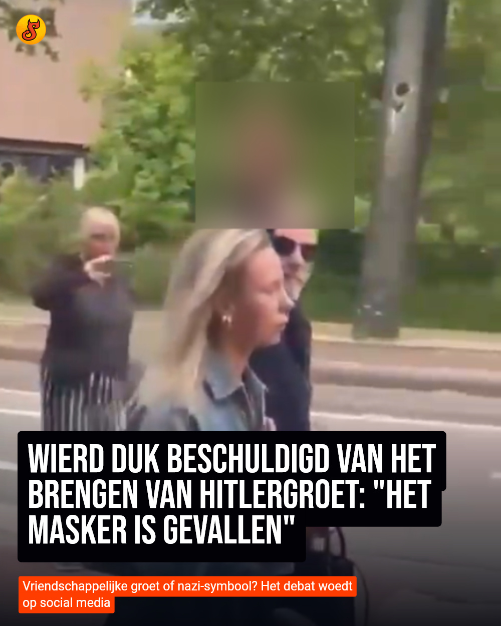 Wierd Duk beschuldigd van het brengen van Hitlergroet: "Het masker is gevallen"