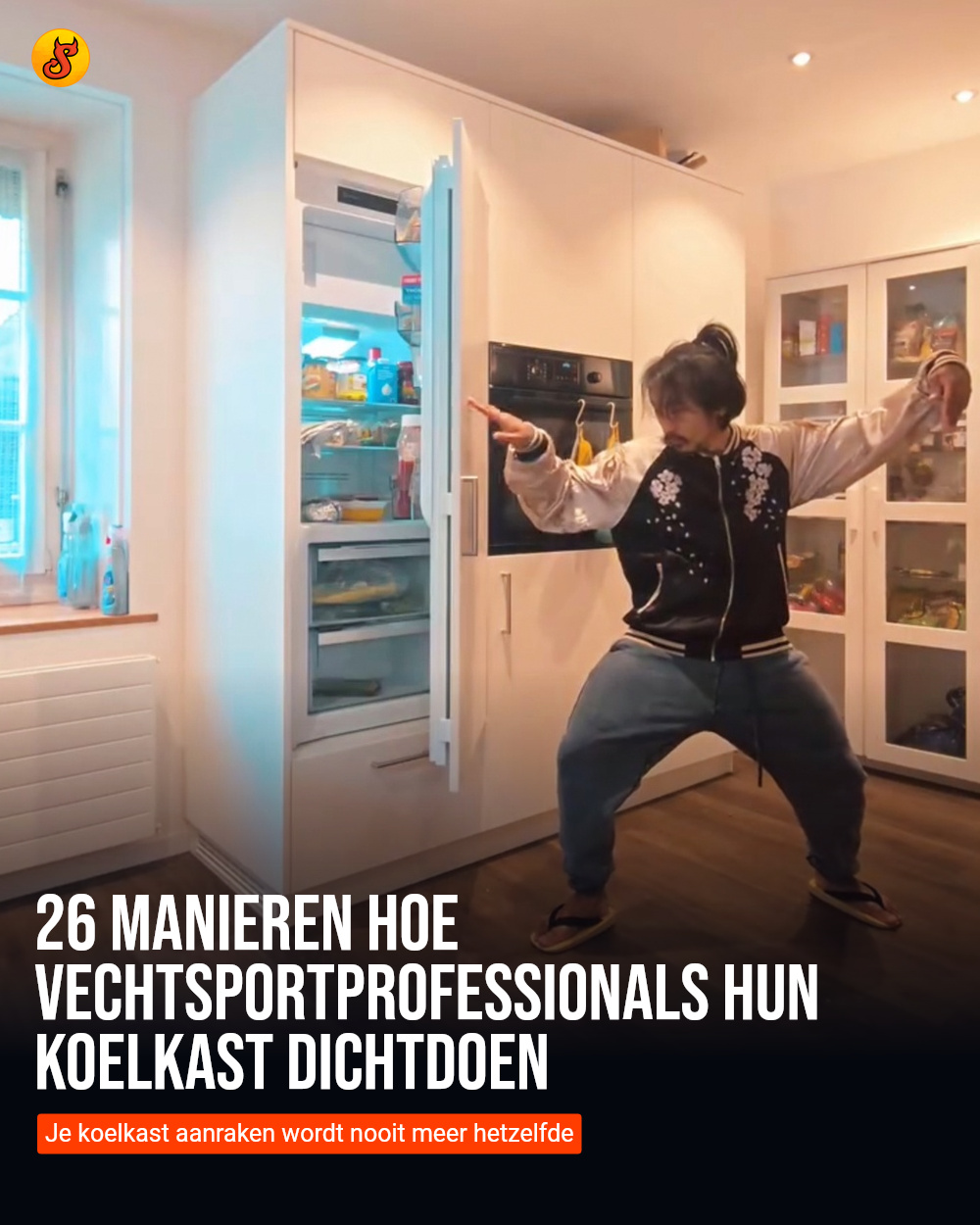 26 manieren hoe vechtsportprofessionals hun koelkast dichtdoen
