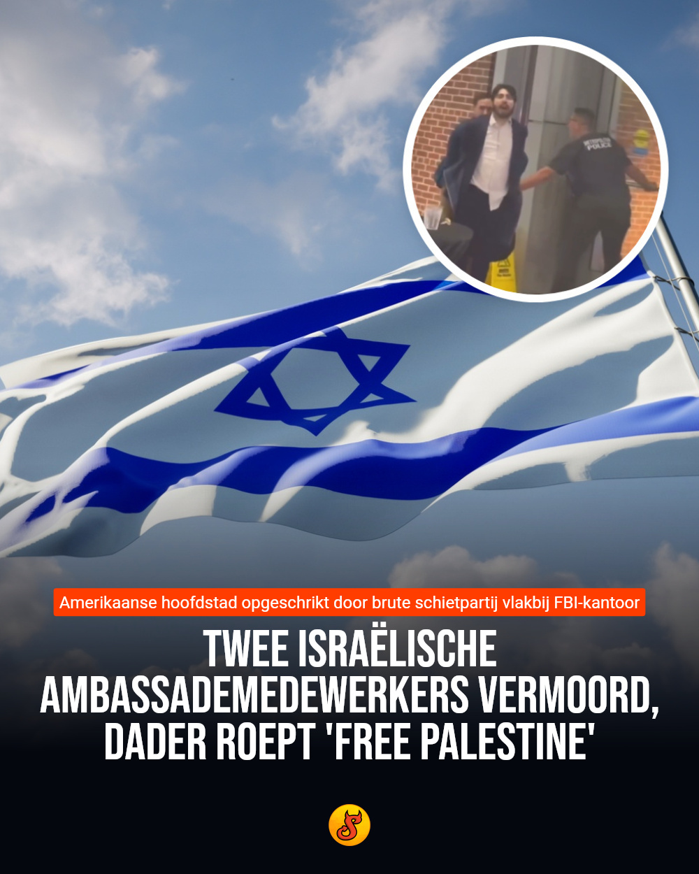 Twee Israëlische ambassademedewerkers vermoord, dader roept 'Free Palestine'