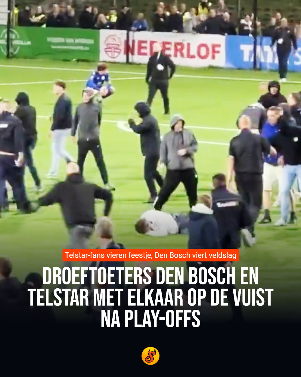 Droeftoeters Den Bosch en Telstar met elkaar op de vuist na play-offs