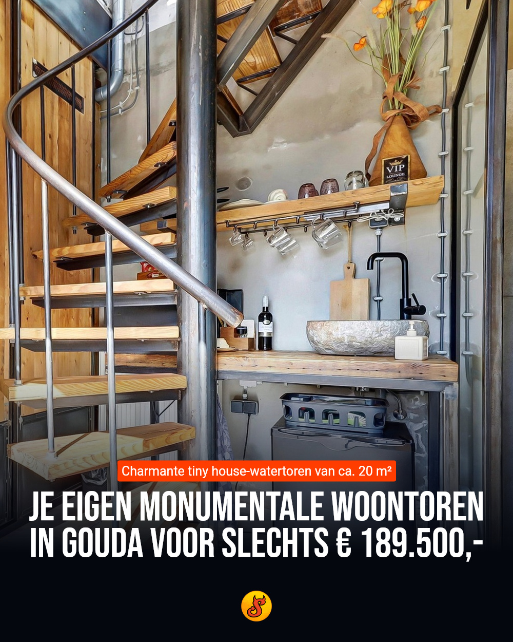 Je eigen monumentale woontoren in Gouda voor slechts € 189.500,-
