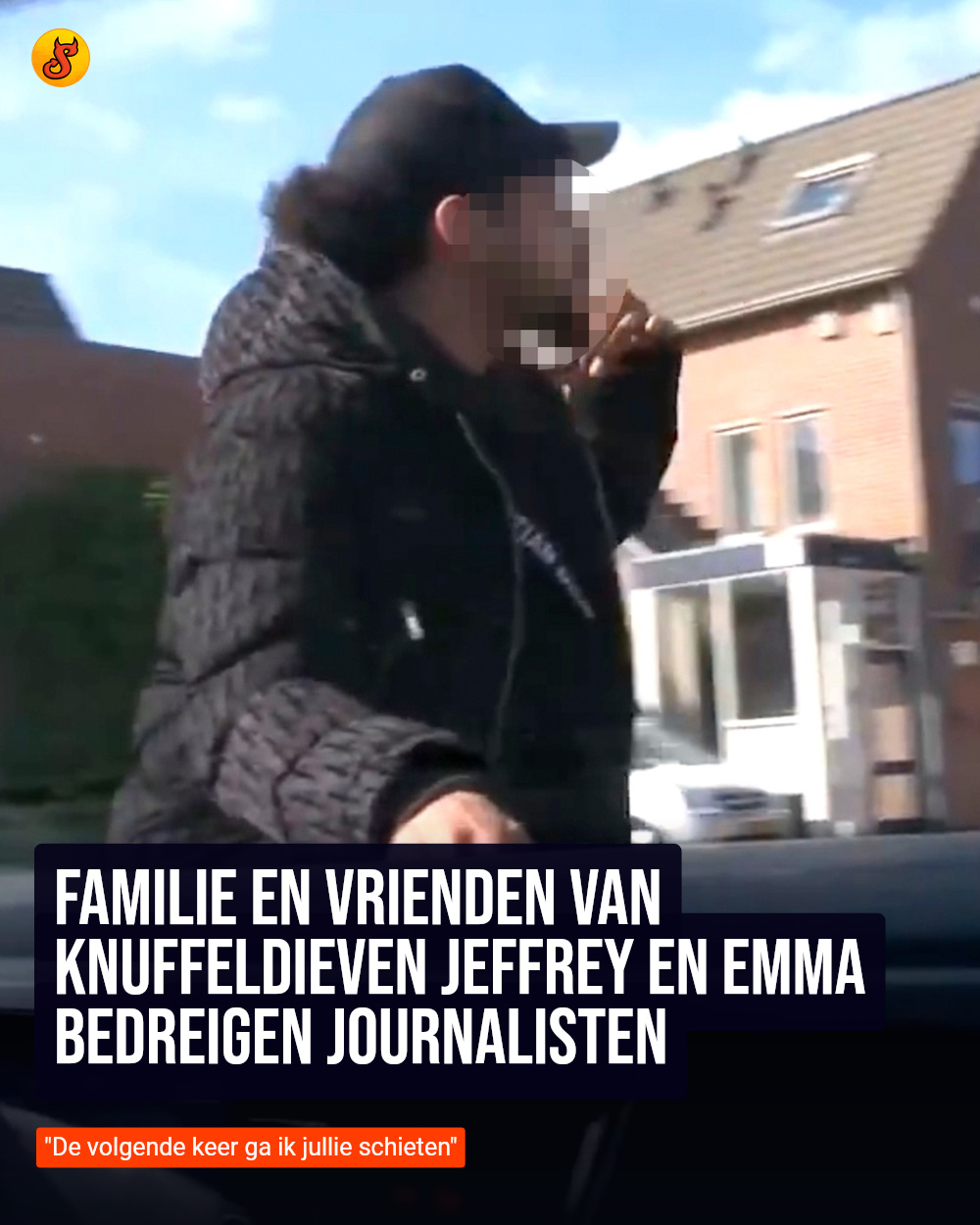 Familie en vrienden van knuffeldieven Jeffrey en Emma bedreigen journalisten