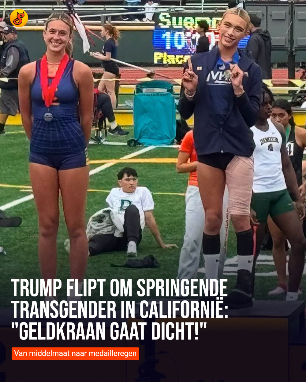 Trump flipt om springende transgender in Californië: "Geldkraan gaat dicht!"