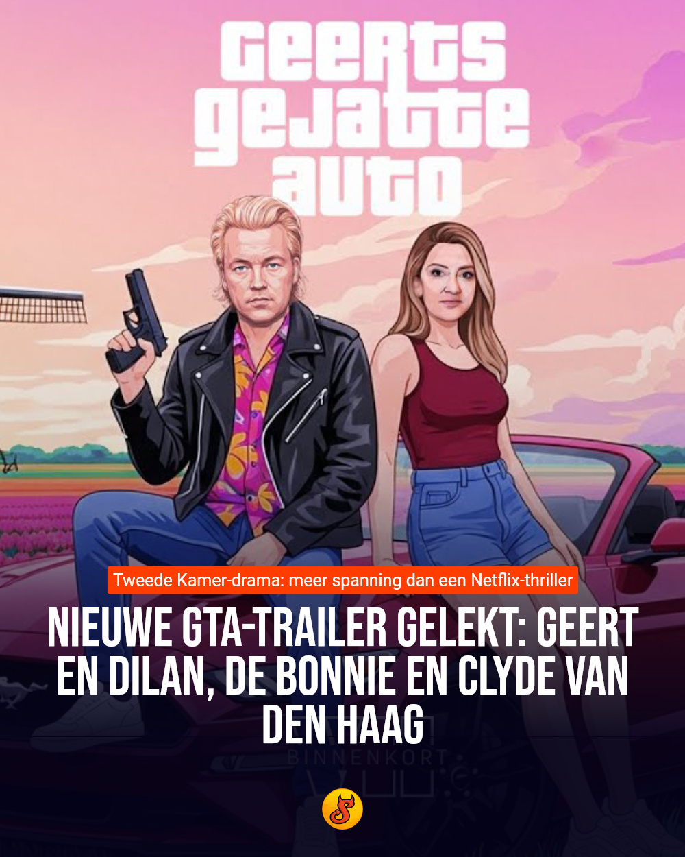 Nieuwe GTA-trailer gelekt: Geert en Dilan, de Bonnie en Clyde van Den Haag
