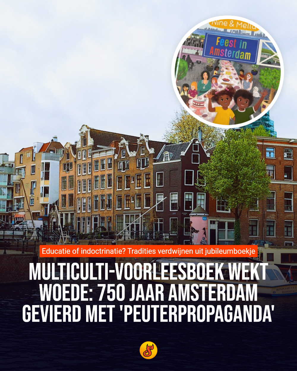 Multiculti-voorleesboek wekt woede: 750 jaar Amsterdam gevierd met 'peuterpropaganda'