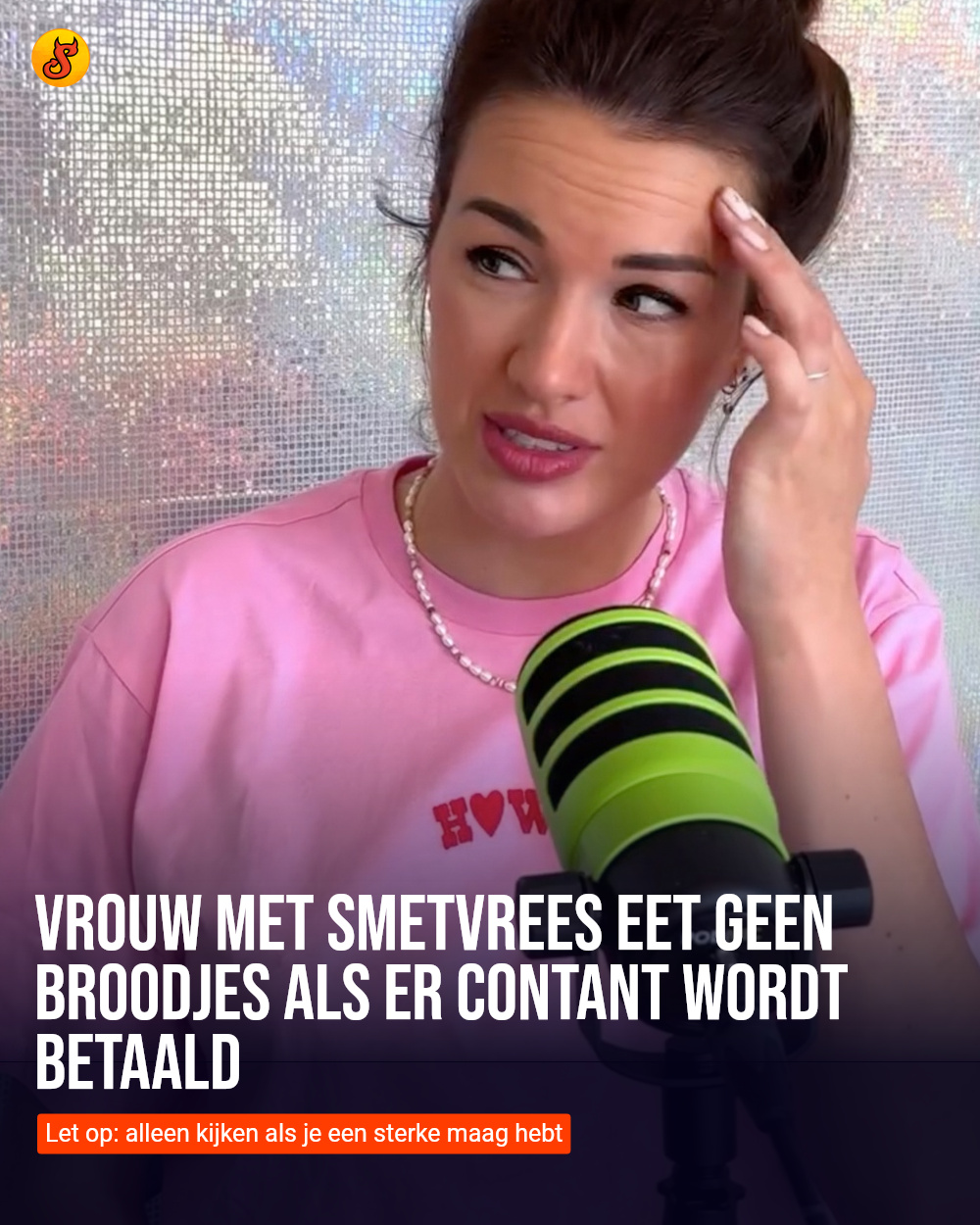 Vrouw met smetvrees eet geen broodjes als er contant wordt betaald