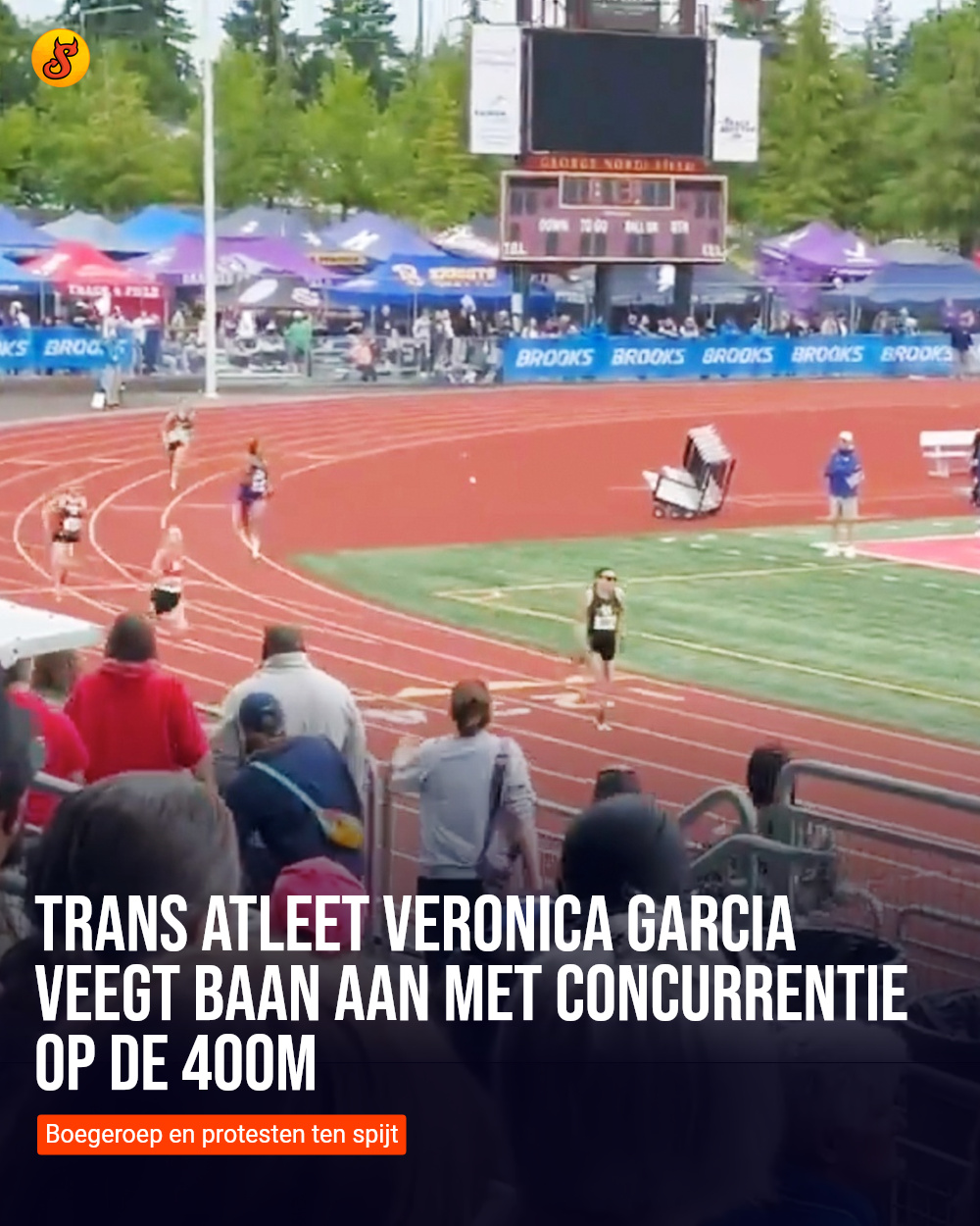 Trans atleet Veronica Garcia veegt baan aan met concurrentie op de 400m