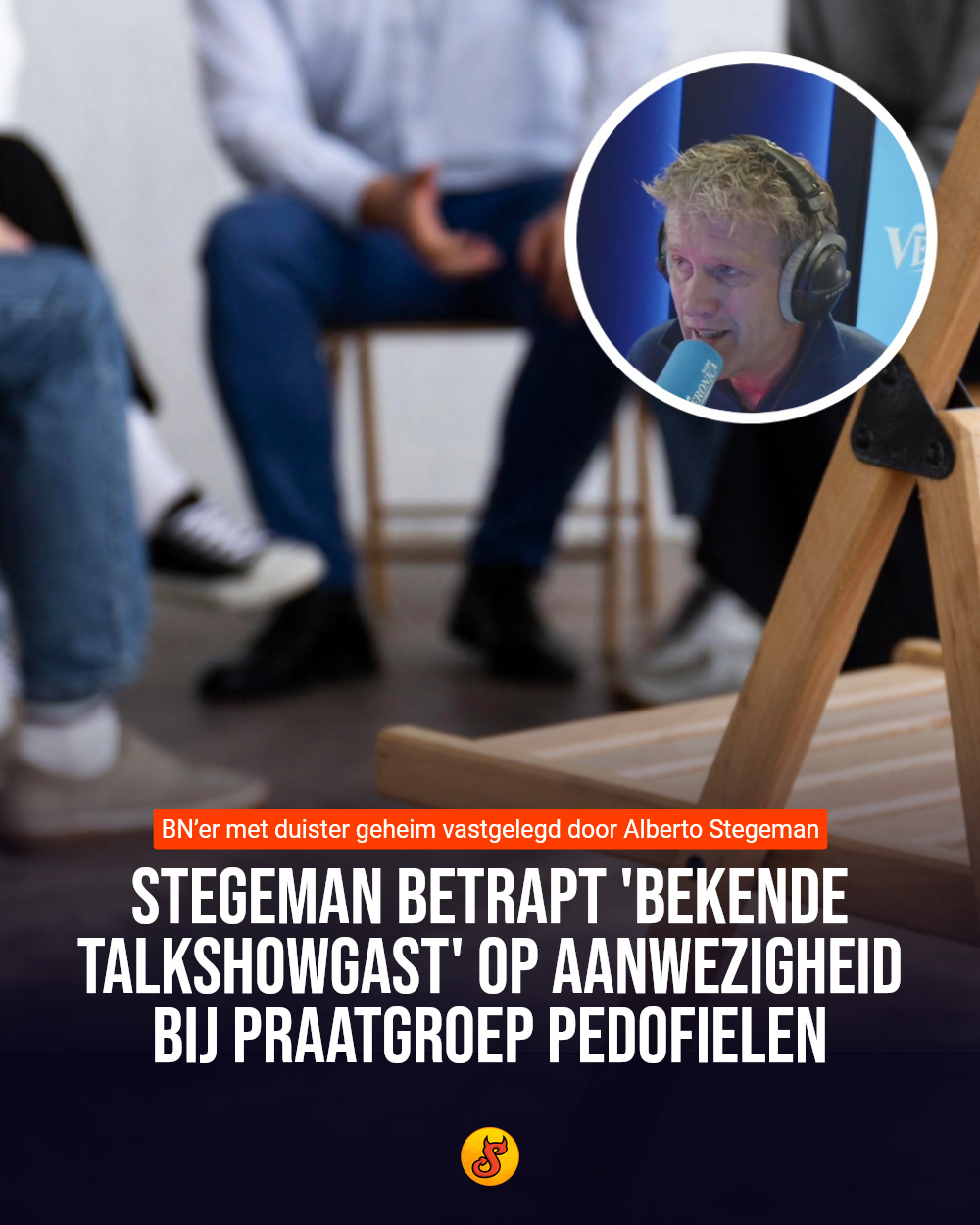 Stegeman betrapt 'bekende talkshowgast' op aanwezigheid bij praatgroep pedofielen