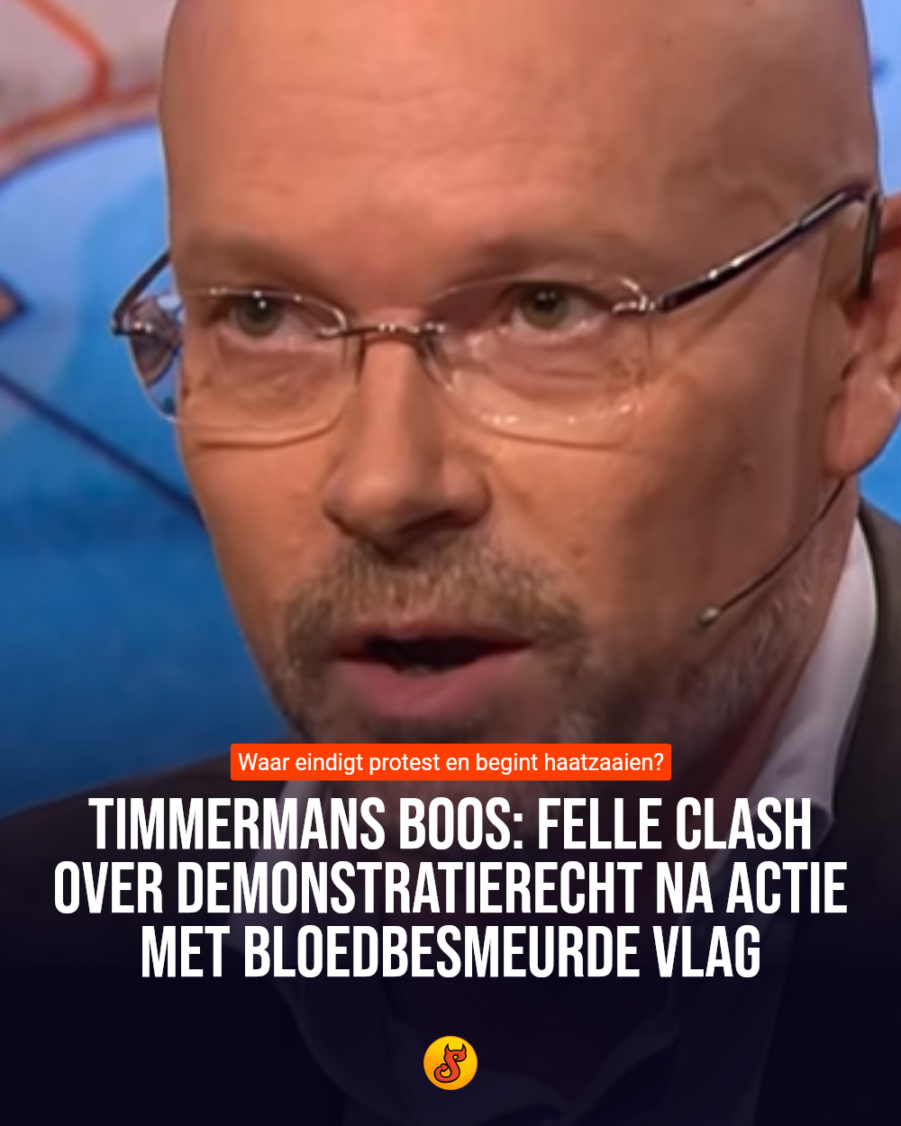 Timmermans boos: Felle clash over demonstratierecht na actie met bloedbesmeurde vlag