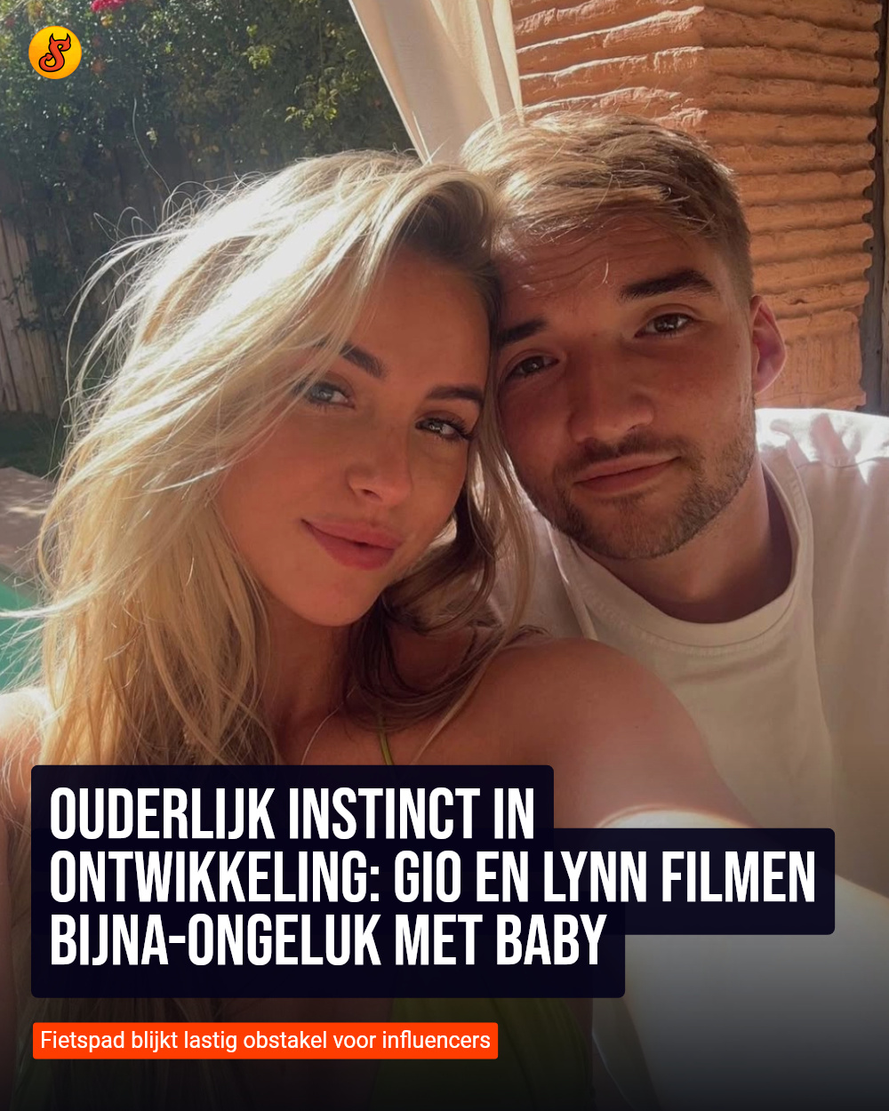Ouderlijk instinct in ontwikkeling: Gio en Lynn filmen bijna-ongeluk met baby