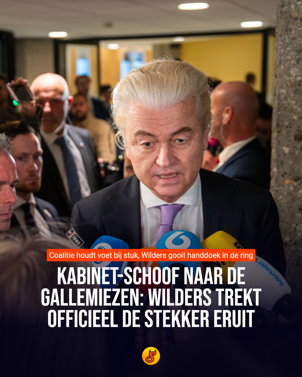 Kabinet-Schoof naar de gallemiezen: Wilders trekt officieel de stekker eruit