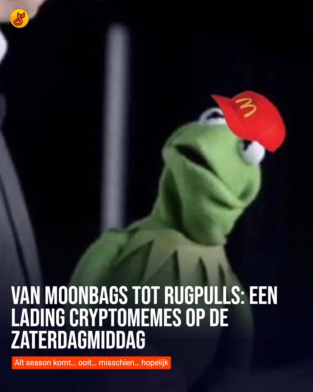Van moonbags tot rugpulls: Een lading cryptomemes op de zaterdagmiddag