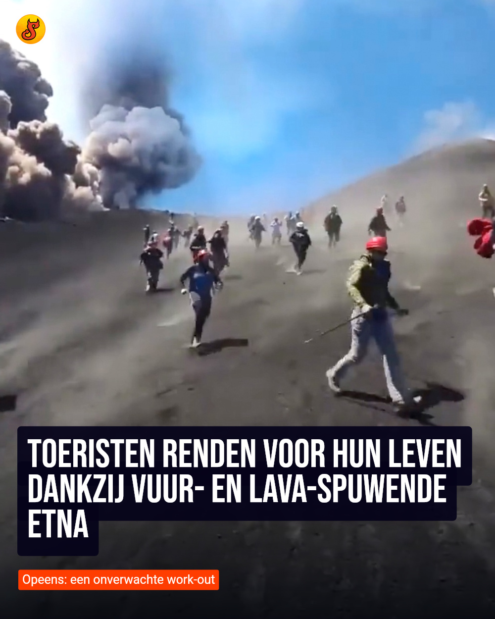 Toeristen renden voor hun leven dankzij vuur- en lava-spuwende Etna