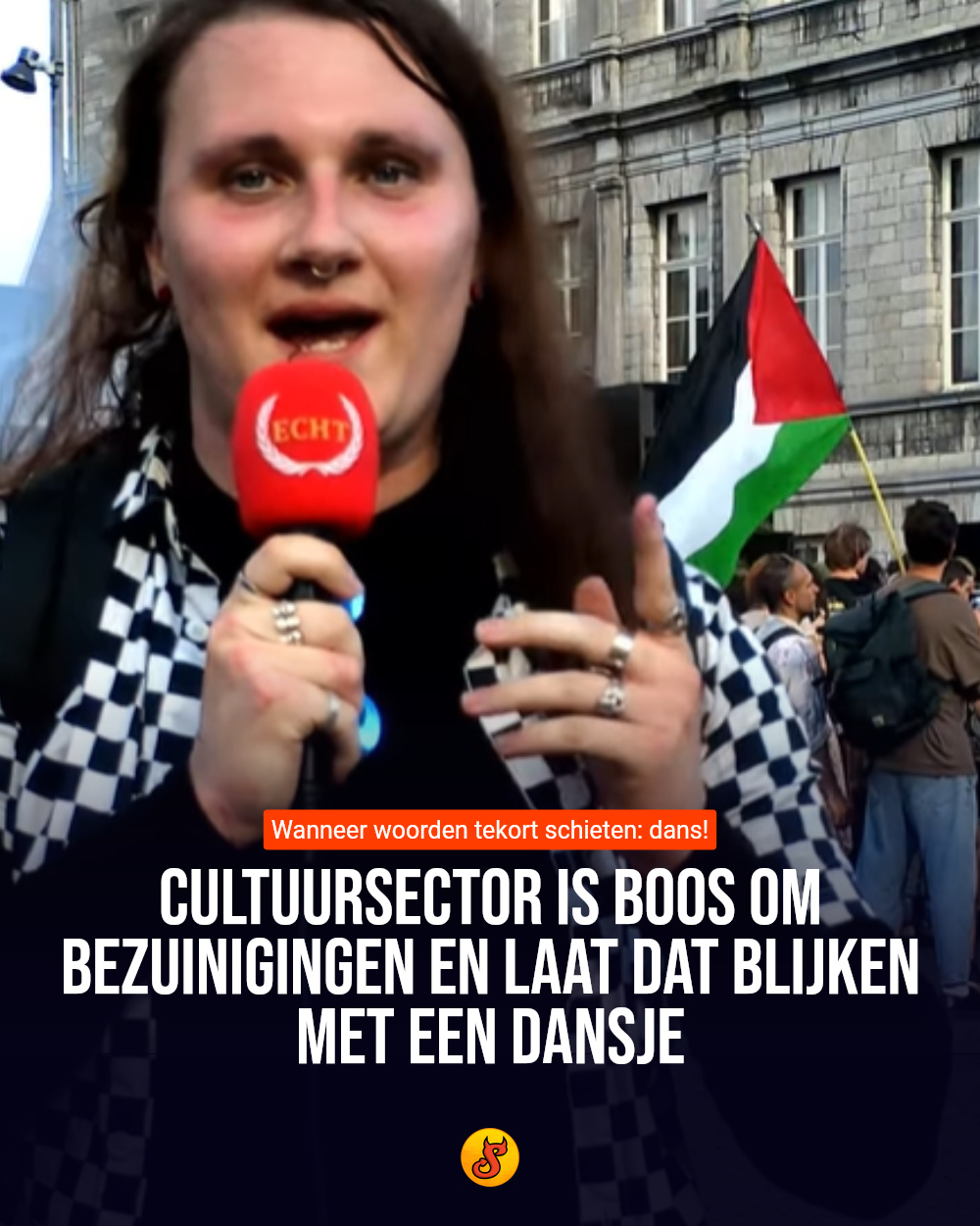 Cultuursector is boos om bezuinigingen en laat dat blijken met een dansje