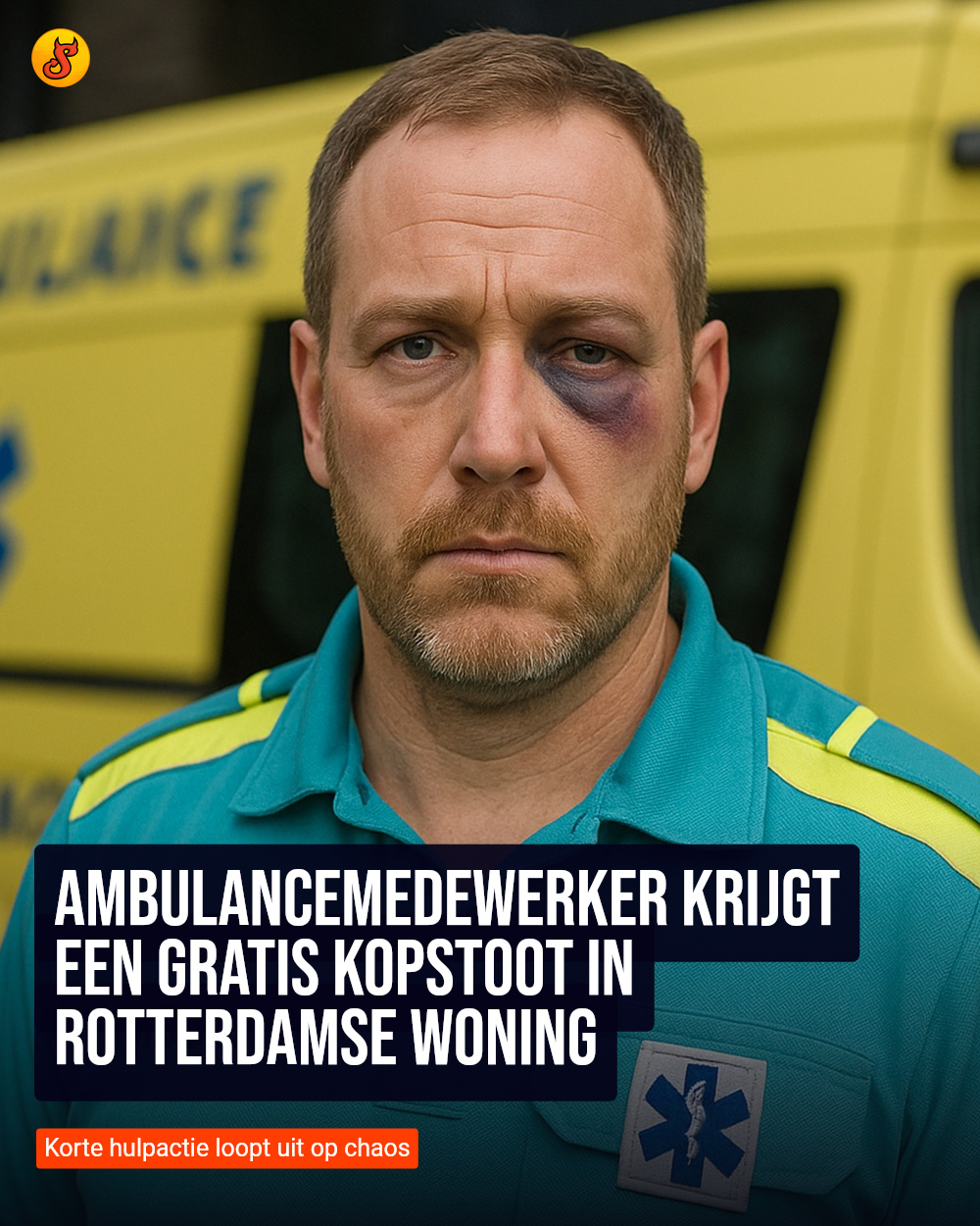 Ambulancemedewerker krijgt een gratis kopstoot in Rotterdamse woning