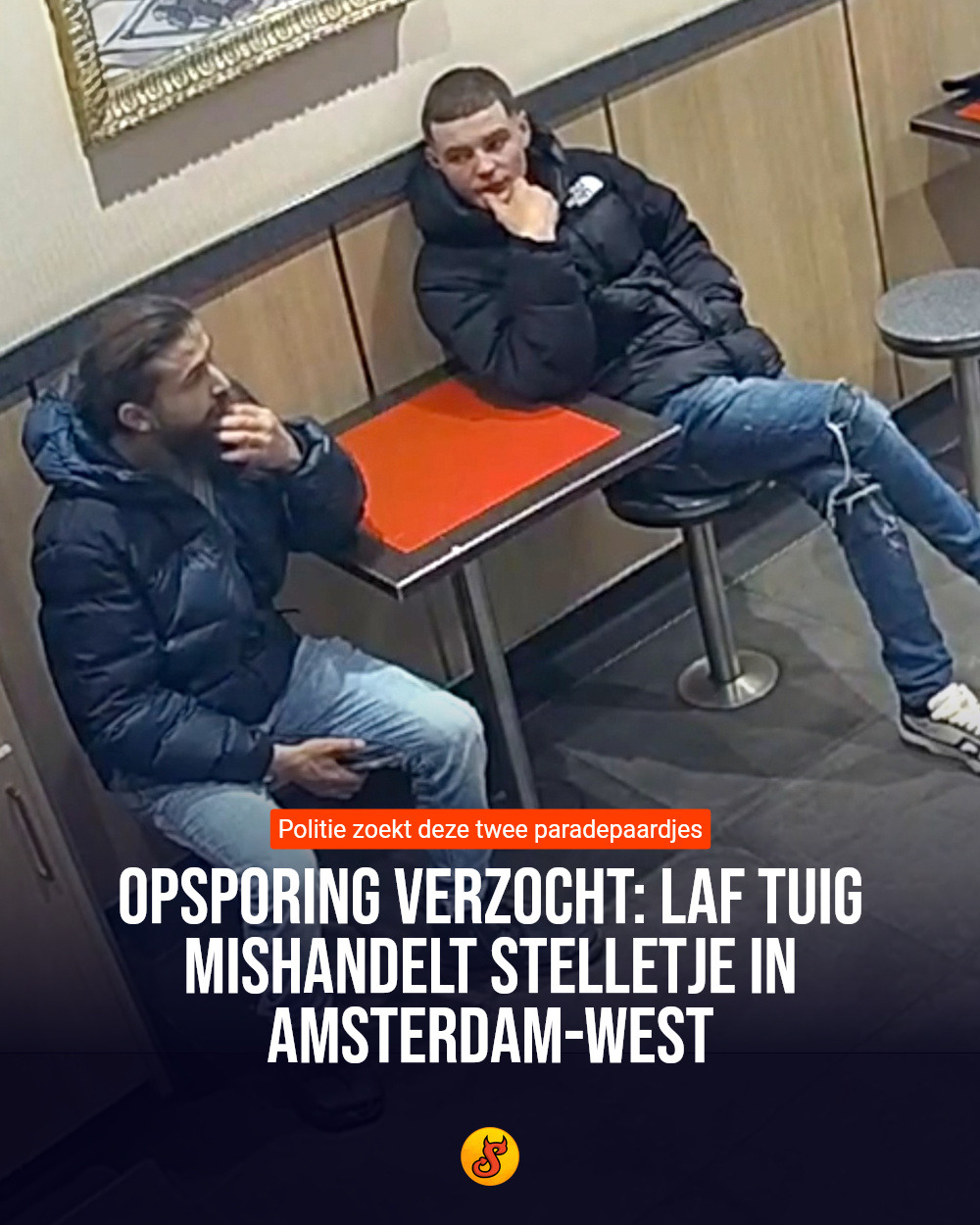 Opsporing verzocht: Laf tuig mishandelt stelletje in Amsterdam-West