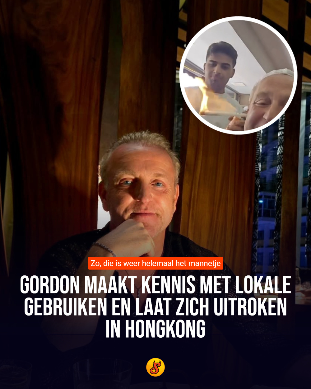 Gordon maakt kennis met lokale gebruiken en laat zich uitroken in Hongkong