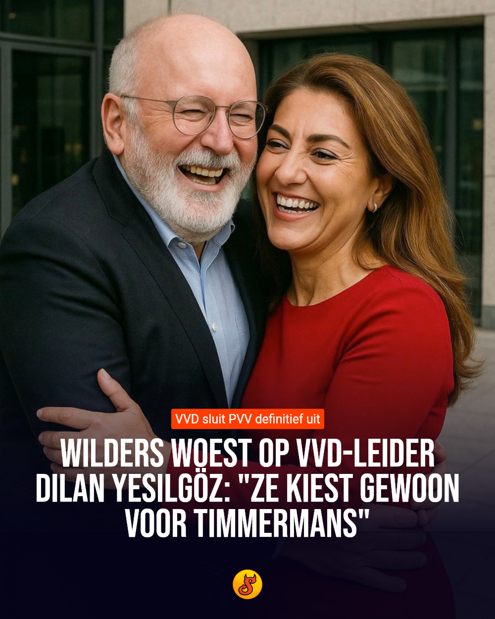 Wilders woest op VVD-leider Dilan Yesilgöz: "Ze kiest gewoon voor Timmermans"