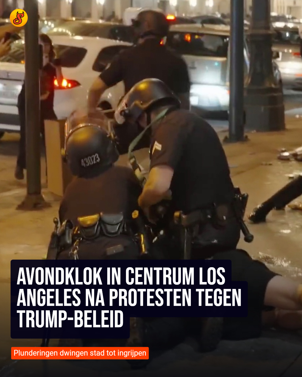 Avondklok in centrum Los Angeles na protesten tegen Trump-beleid