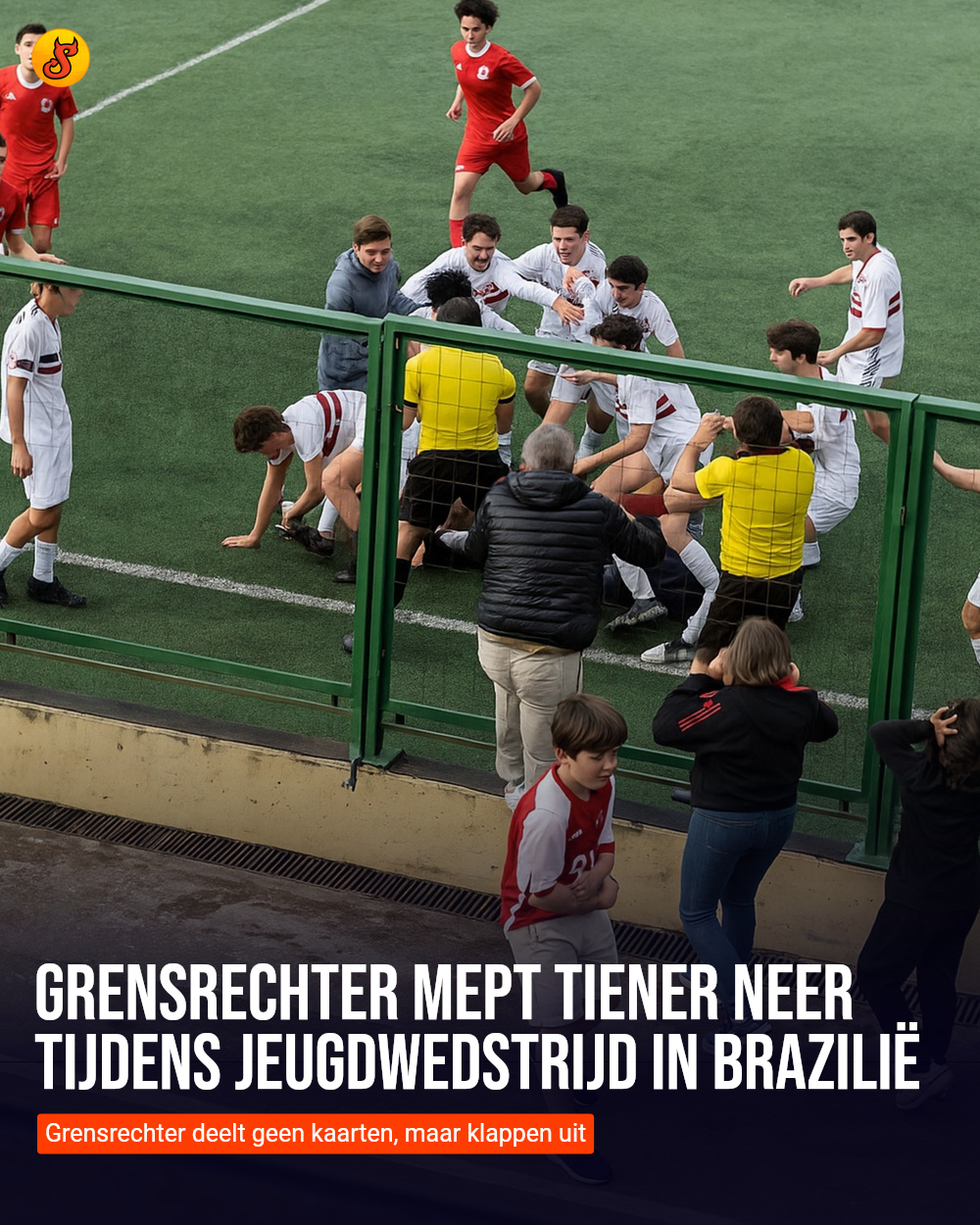Grensrechter mept tiener neer tijdens jeugdwedstrijd in Brazilië