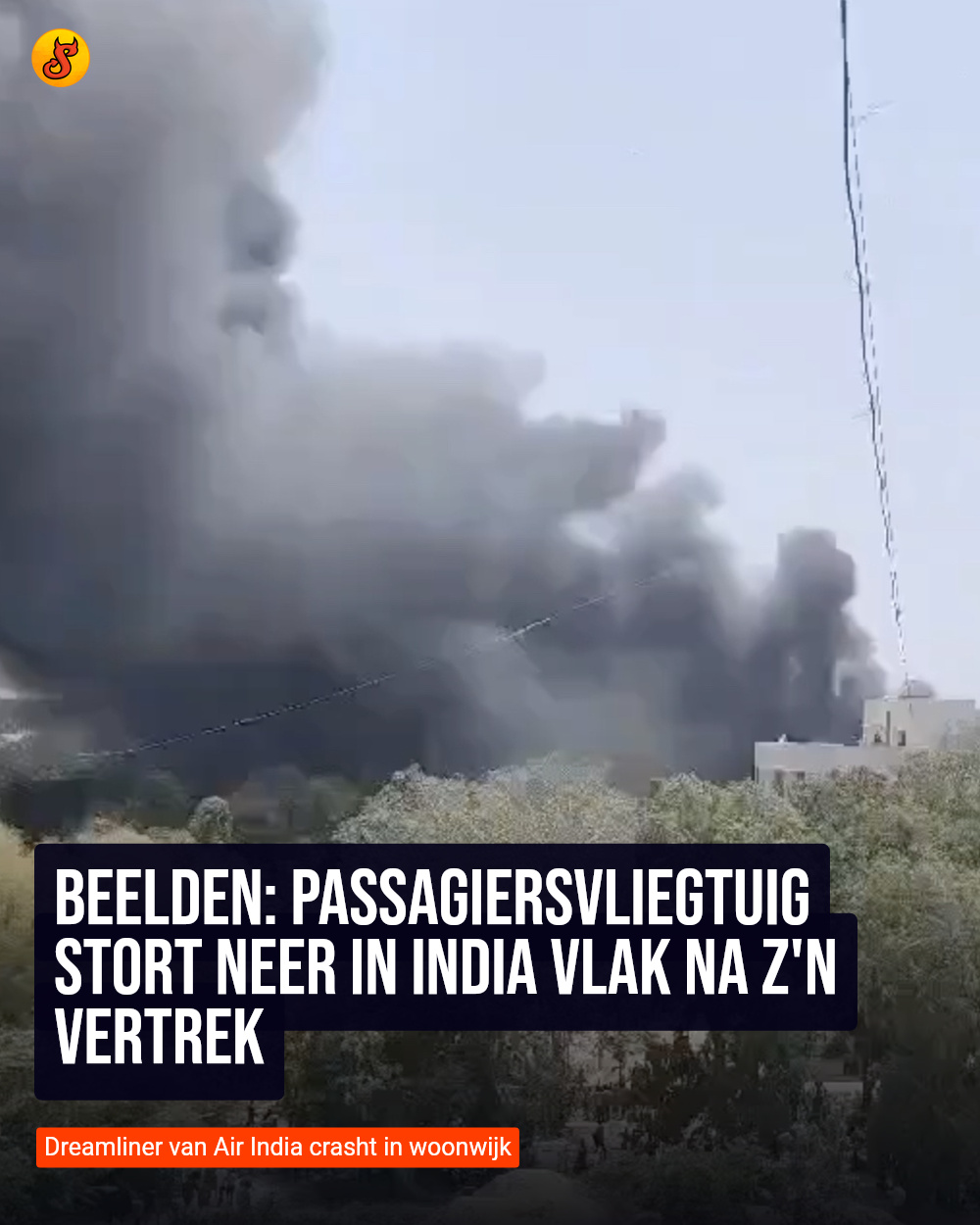 Beelden: Passagiersvliegtuig stort neer in India vlak na z'n vertrek