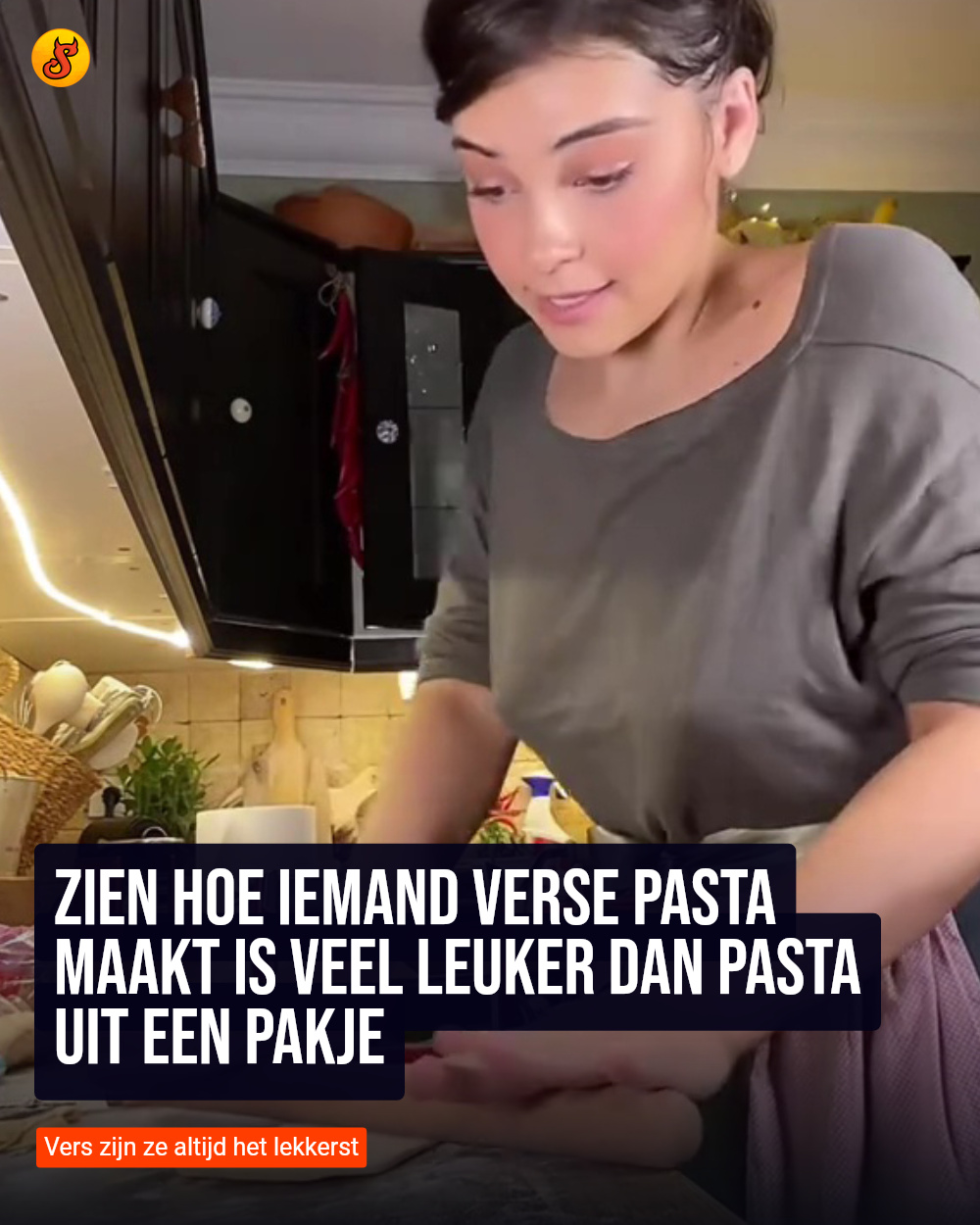 Zien hoe iemand verse pasta maakt is veel leuker dan pasta uit een pakje