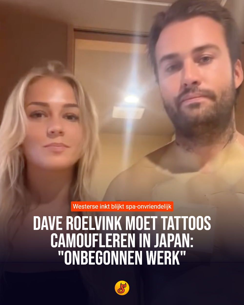 Dave Roelvink moet tattoos camoufleren in Japan: "Onbegonnen werk"