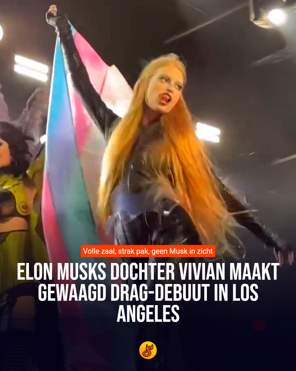 Elon Musks dochter Vivian maakt gewaagd drag-debuut in Los Angeles