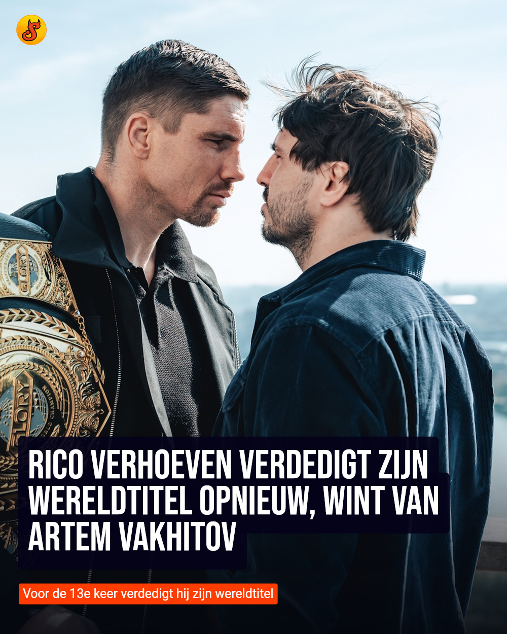Rico Verhoeven verdedigt zijn wereldtitel opnieuw, wint van Artem Vakhitov