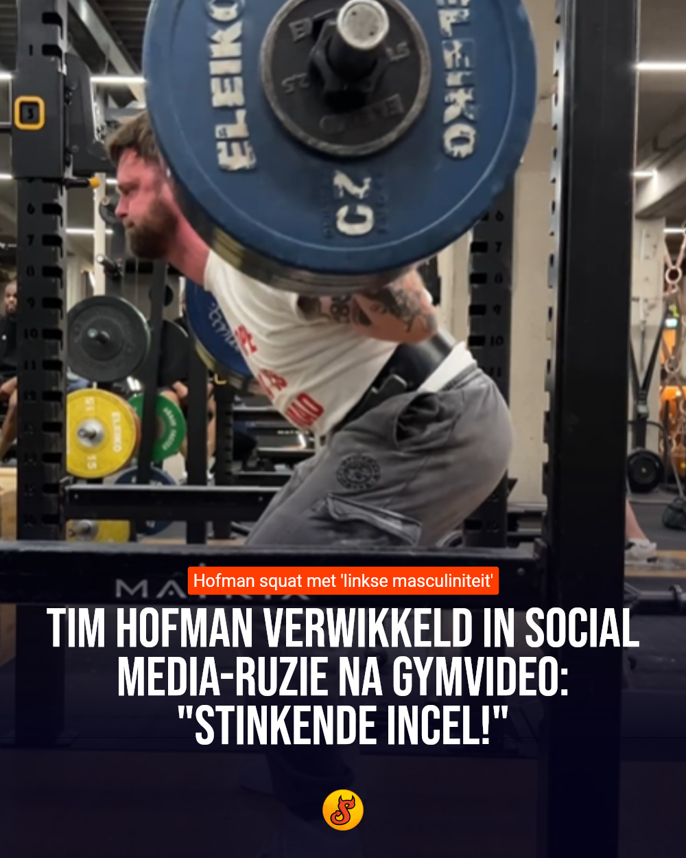 Tim Hofman verwikkeld in social media-ruzie na gymvideo: "Stinkende incel!"