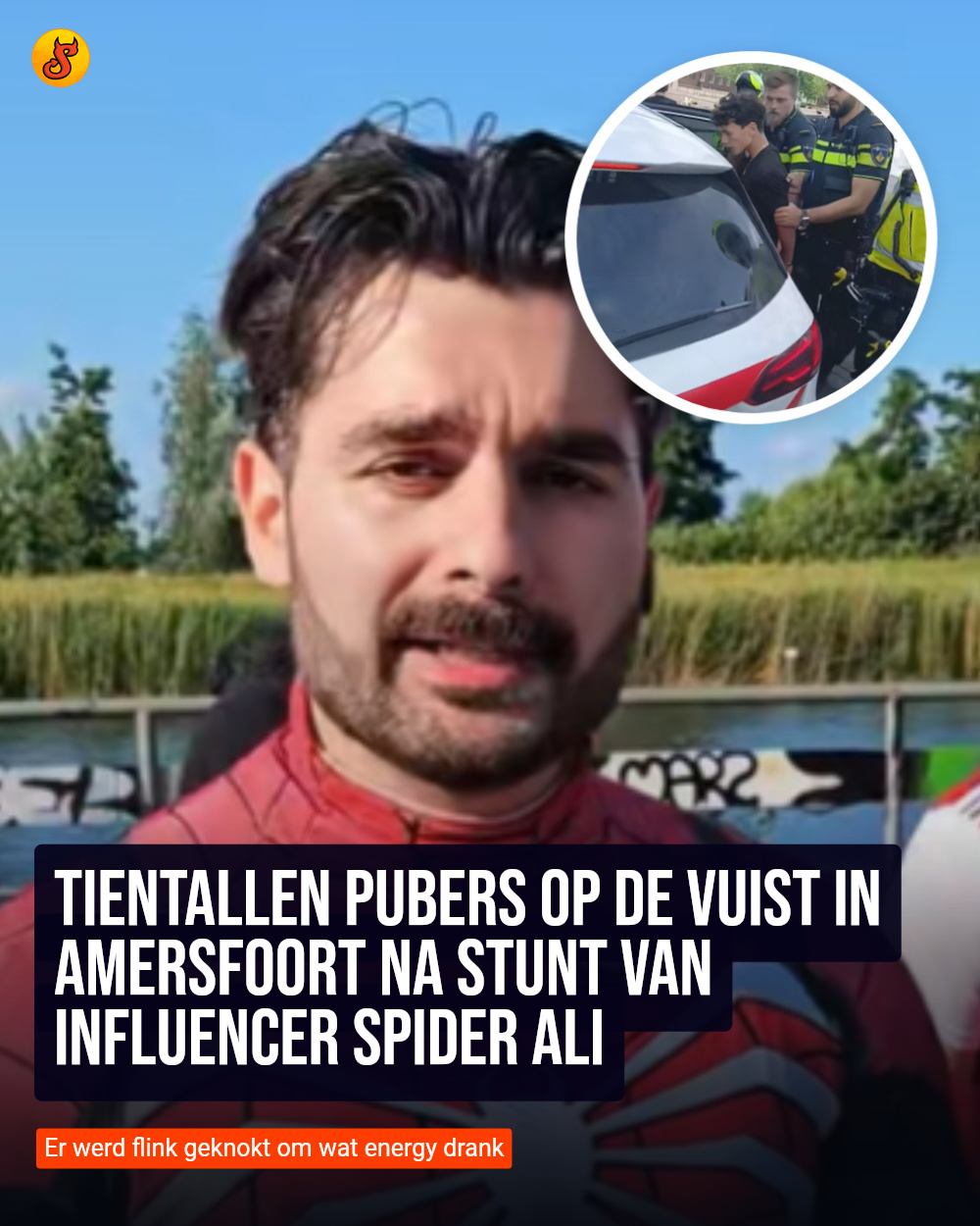 Tientallen pubers op de vuist in Amersfoort na stunt van influencer Spider Ali