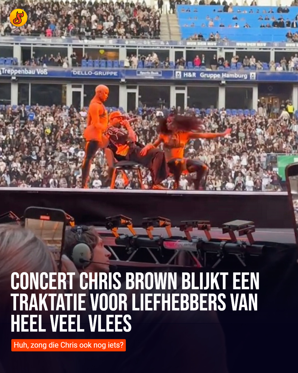 Concert Chris brown blijkt een traktatie voor liefhebbers van heel veel vlees