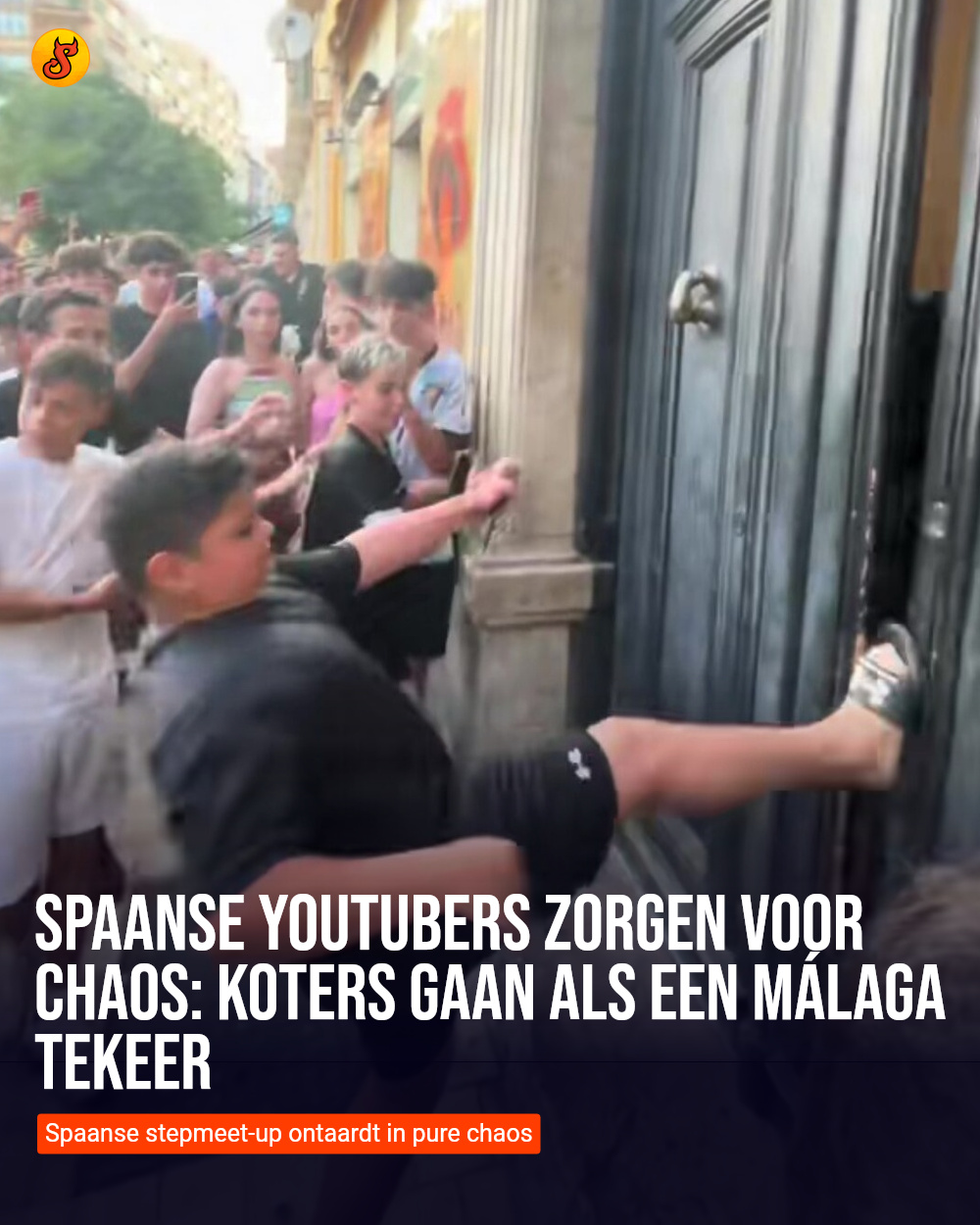 Spaanse YouTubers zorgen voor chaos: koters gaan als een Málaga tekeer