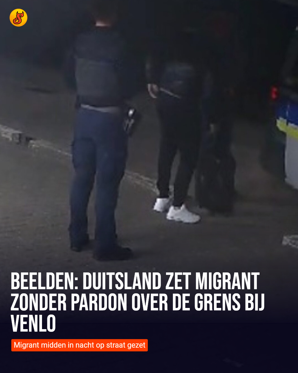 Beelden: Duitsland zet migrant zonder pardon over de grens bij Venlo
