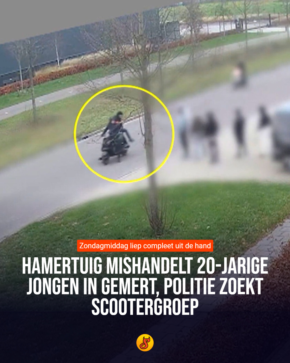 Hamertuig mishandelt 20-jarige jongen in Gemert, politie zoekt scootergroep