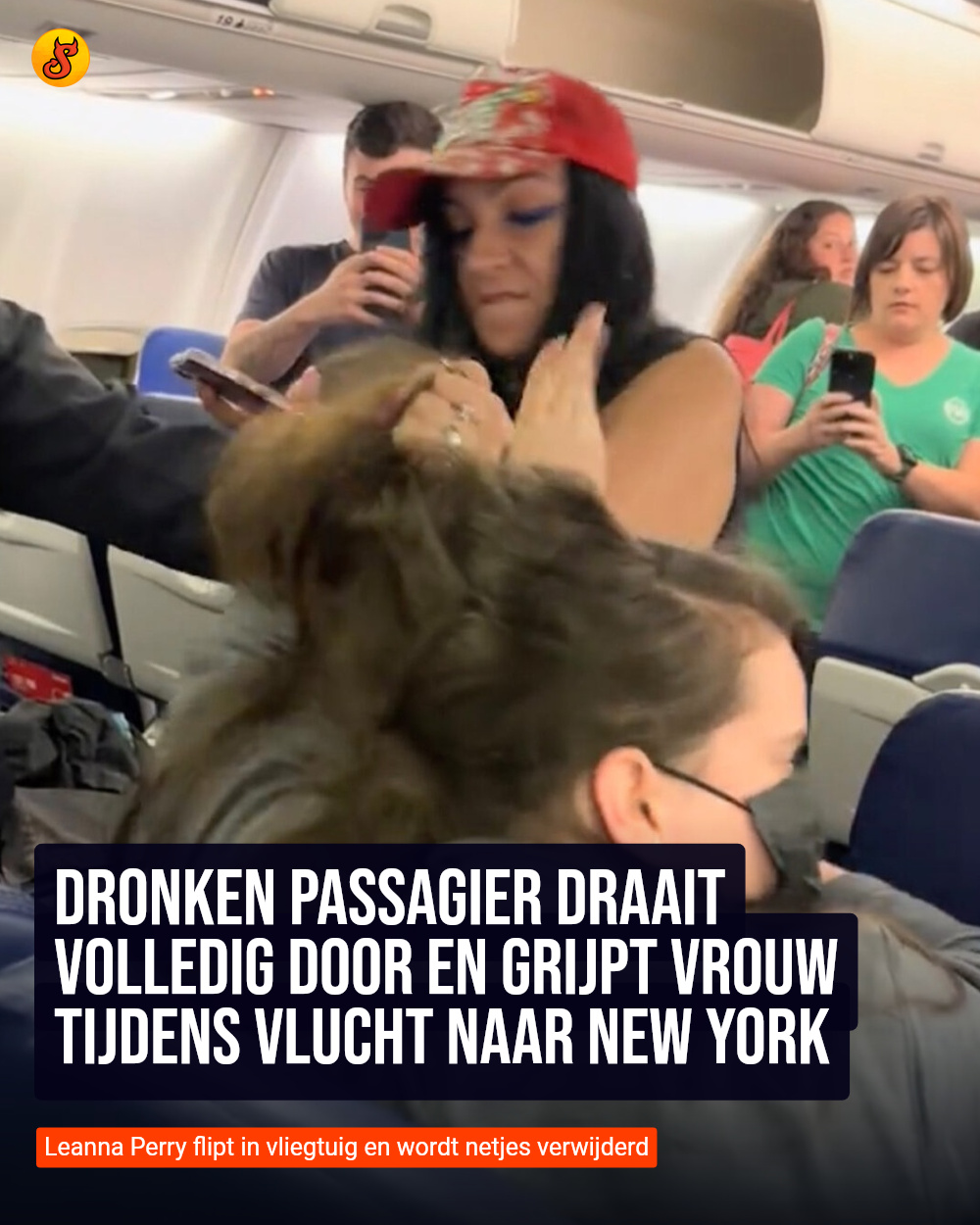Dronken passagier draait volledig door en grijpt vrouw tijdens vlucht naar New York