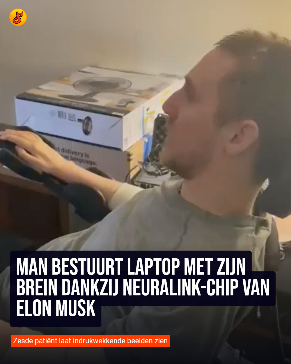 Man bestuurt laptop met zijn brein dankzij Neuralink-chip van Elon Musk