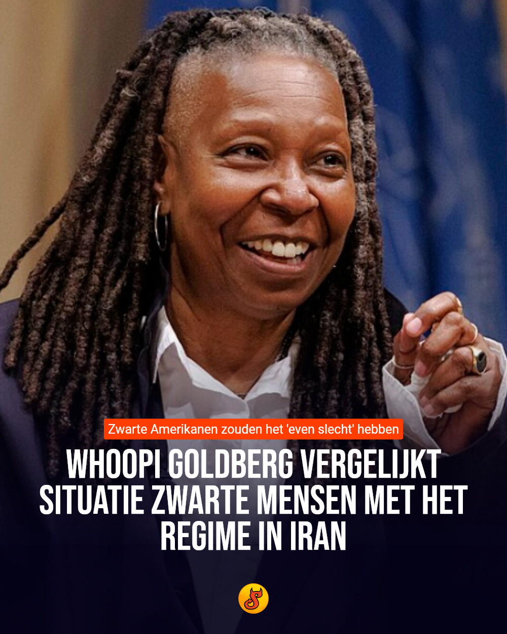 Whoopi Goldberg vergelijkt situatie zwarte mensen met het regime in Iran