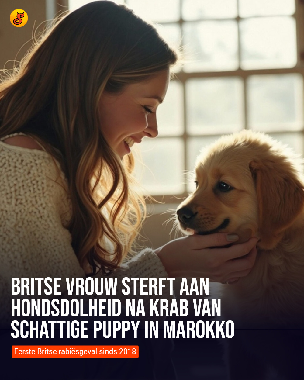 Britse vrouw sterft aan hondsdolheid na krab van schattige puppy in Marokko