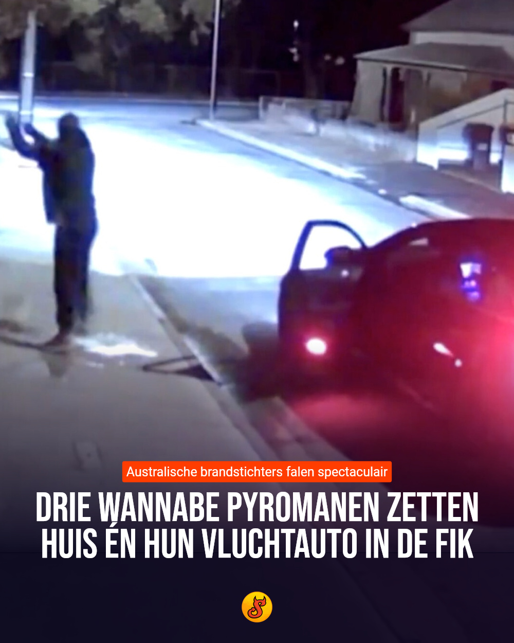 Drie wannabe pyromanen zetten huis én hun vluchtauto in de fik