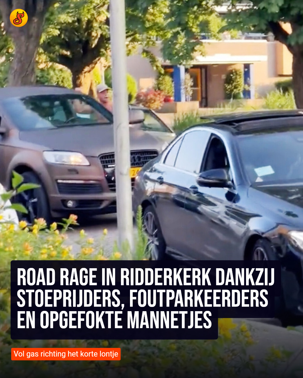 Road rage in Ridderkerk dankzij stoeprijders, foutparkeerders en opgefokte mannetjes