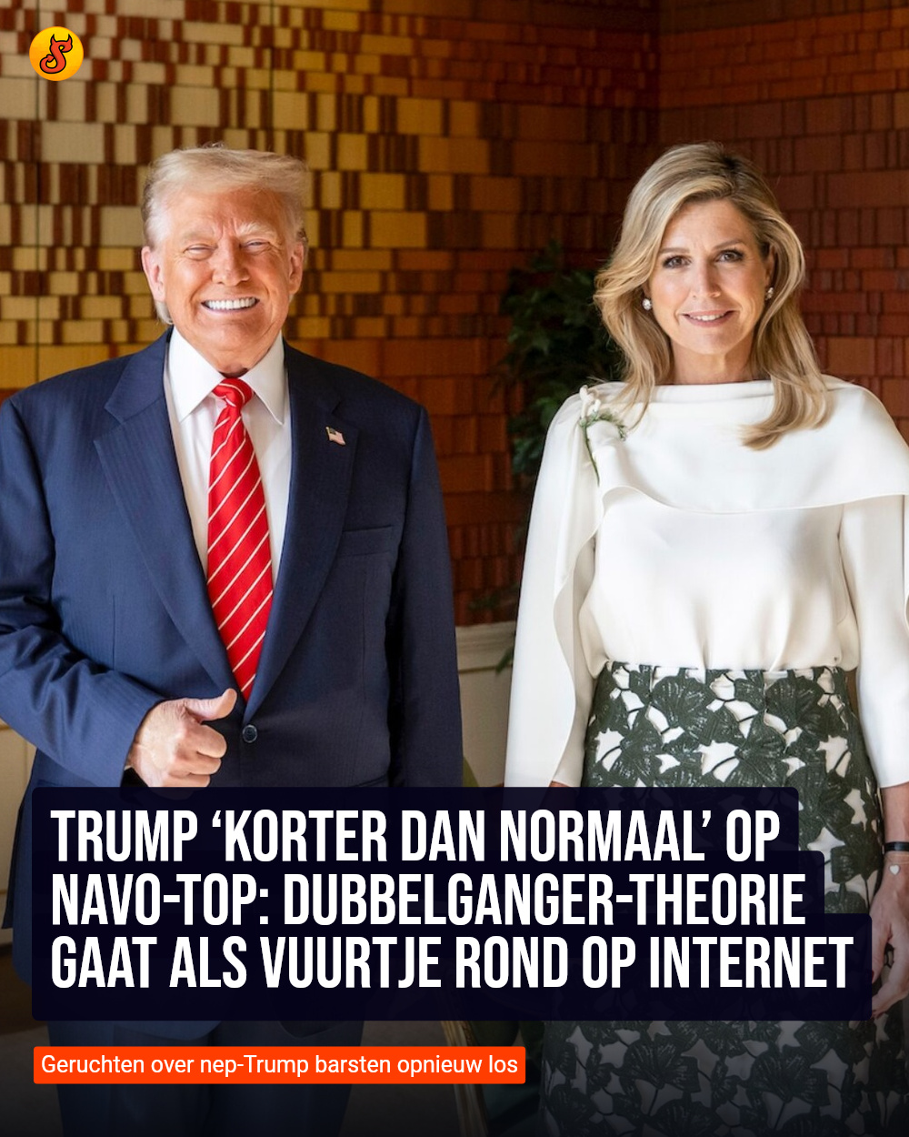 Trump ‘korter dan normaal’ op NAVO-top: Dubbelganger-theorie gaat als vuurtje rond op internet